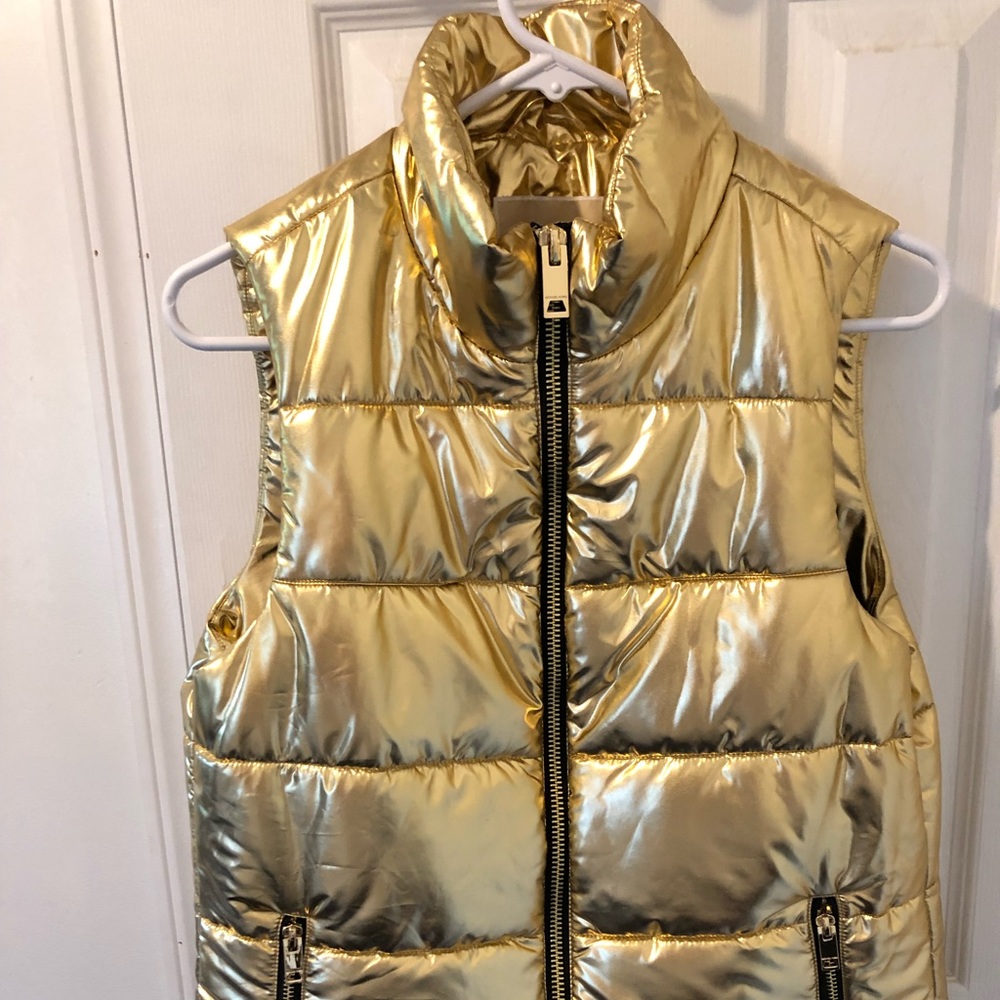 Michael Kors Gold Puffy Vest